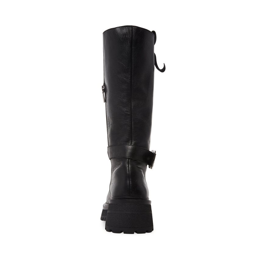 Botas Altas Steve Madden Willow Cuero Mujer Negras | ES MK2849